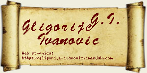 Gligorije Ivanović vizit kartica